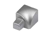 ROUND – Eckstücken / Aluminium - silber eloxiert