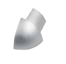 ROUND – Eckstücken / Aluminium - silber eloxiert